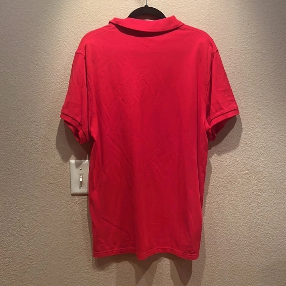 J. Crew Men’s Pique Knit Cotton Repp Polo Shirt Red Size Large